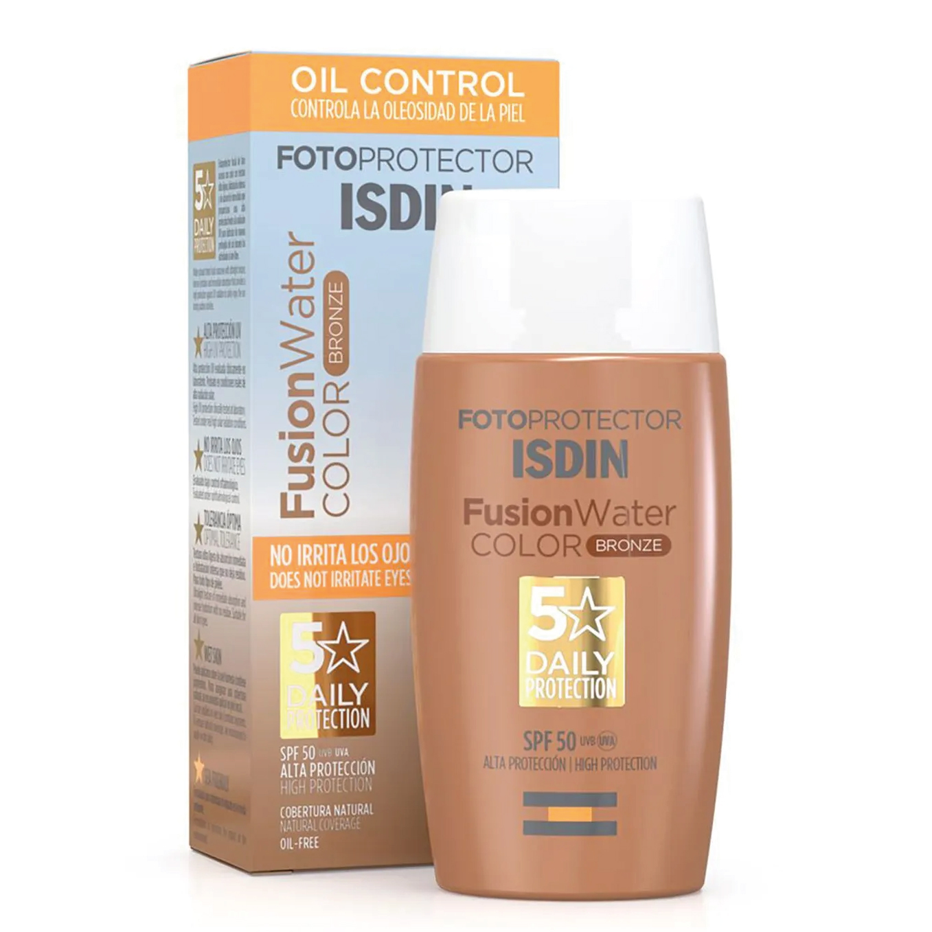 ISDIN PROTECTOR SOLAR FACIAL FOTO FUSION WATER COLOR BRONZE FPS 50 X 50 ML.